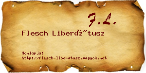 Flesch Liberátusz névjegykártya